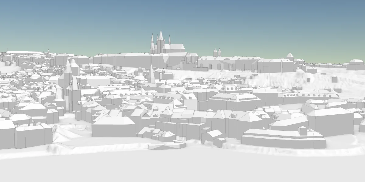 Obrázek článku - Model of buildings and bridges